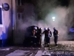 Pożar samochodu osobowego w Ozimku