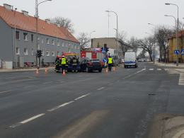Zderzenie pojazdów na ulicy Oleskiej w Opolu