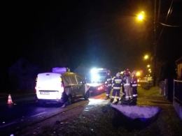 Kolizja samochodów w Grodźcu