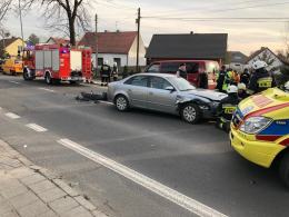 Zderzenie kilku aut na ulicy Strzeleckiej w Opolu