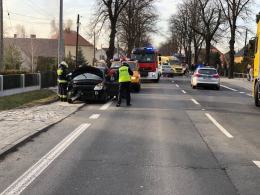 Zderzenie kilku aut na ulicy Strzeleckiej w Opolu