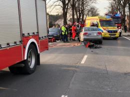 Zderzenie kilku aut na ulicy Strzeleckiej w Opolu
