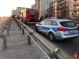 Kolizja kilku samochodów nad rondem w Opolu