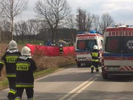 Śmiertelny wypadek pod Olesnem. Kierowca pijany