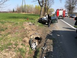 Peugeot dachował na DK46