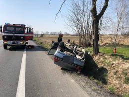 Peugeot dachował na DK46