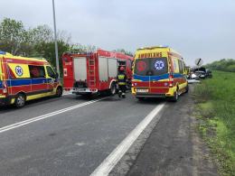 Zablokowana obwodnica Opola po zderzeniu trzech samochodów