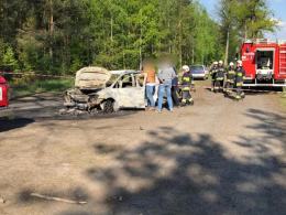 Tragedia pod Namysłowem. W spalonym aucie znaleziono ciała dwóch osób