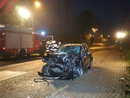 Czołowe zderzenie pod Strzelcami Opolskimi. 7 osób z obrażeniami
