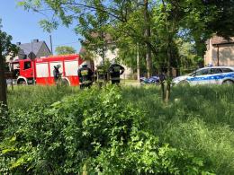 Zderzenie motocykla i osobówki na Prószkowskiej
