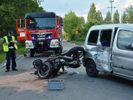 Groźny wypadek w Lewinie Brzeskim, zadysponowano śmigłowiec LPR