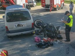 Groźny wypadek w Lewinie Brzeskim, zadysponowano śmigłowiec LPR