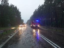 Pracowity wieczór opolskich strażaków po przejściu burz z gradem