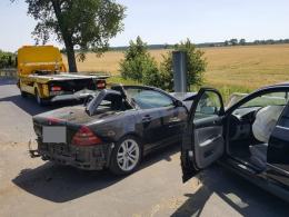 Kierowca Mercedesa stracił panowanie nad pojazdem i uderzył w inny samochód
