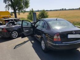 Kierowca Mercedesa stracił panowanie nad pojazdem i uderzył w inny samochód