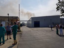 Pożar w zakładach drobiarskich. Pracownicy opuścili zakład