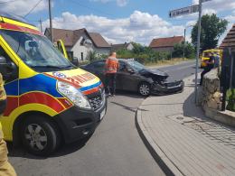 Jedna osoba została ranna w zderzeniu pojazdów na skrzyżowaniu Prószkowskiej z Odrodzenia