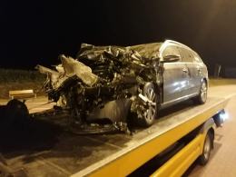 Kolizja pojazdów na A4 w kierunku Katowic