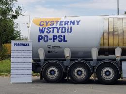 Cysterny wstydu pokazują tragiczne rządy PO-PSL. Kolejny etap kampanii PiS
