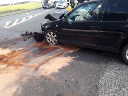Kierujący samochodem ciężarowym wymusił pierwszeństwo przy wjeździe na A4