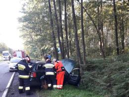 Gwoździce: zderzenie dwóch osobówek. Są utrudnienia w ruchu