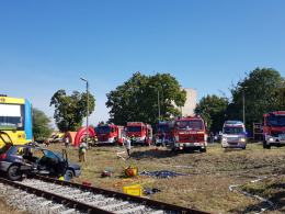 Szynobus zderzył się z osobowką. Na szczęście to tylko ćwiczenia