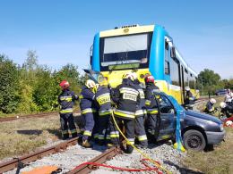 Szynobus zderzył się z osobowką. Na szczęście to tylko ćwiczenia