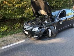 Zderzenie Mercedesa i Volkswagena na DW 426