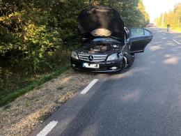 Zderzenie Mercedesa i Volkswagena na DW 426