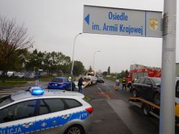 Dachowanie na ulicy Sosnkowskiego. Sprawca ukarany mandatem