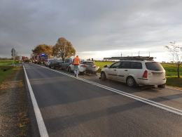 Karambol pod Byczyną. Zderzyło się 5 aut