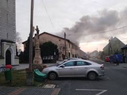 Pożar budynku w Bierawie