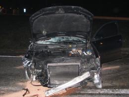 Wypadek w pobliżu zjazdu na A4 w Krapkowicach
