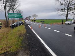 Dwie osoby ranne po wypadku na DK 38
