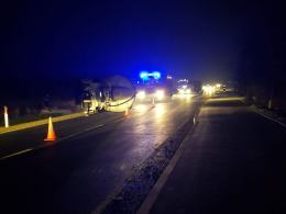 Cysterna przewróciła się na drodze wojewódzkiej nr 414. Są utrudnienia w ruchu