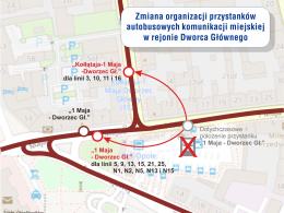 Uwaga dla pasażerów! Przystanek MZK przy dworcu PKS zlikwidowany. 