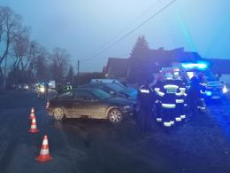 Zderzenie samochodów w Magnuszowicach