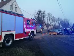 Zderzenie samochodów w Magnuszowicach