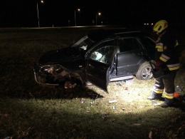 Dachowanie w Zawadzie, Kia wylądowała w polu