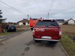 Pożar w domu jednorodzinnym w Kępie