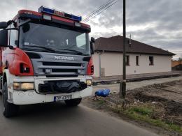 Pożar w domu jednorodzinnym w Kępie