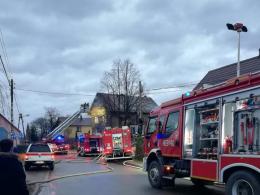 Pożar domu jednorodzinnego pod Nysą. Duże straty