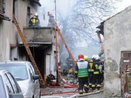 Pożar domu jednorodzinnego w Ligocie Górnej. Znaleziono zwęglone ciało