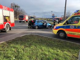 Auta osobowe zderzyły się na skrzyżowaniu Armii Krajowej i Fabrycznej w Opolu