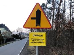 Ptasia Grypa w powiecie gliwickim. Strażacy umieścili ostrzeżenia w gminie Zawadzkie