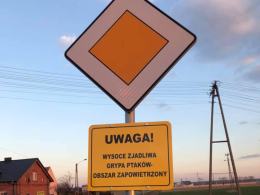 Ptasia Grypa w powiecie gliwickim. Strażacy umieścili ostrzeżenia w gminie Zawadzkie