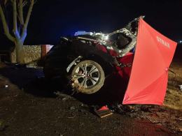 Śmiertelny wypadek w Suchej. Zginął 23-letni kierowca