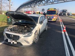 3 samochody zderzyły się pod taśmociągiem w Źlinicach 