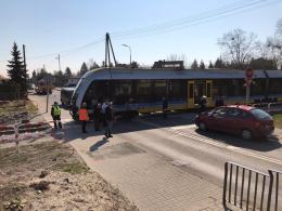Zderzenie samochodu z szynobusem w Opolu