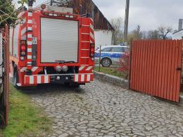 Akcja gaśnicza w Boguszycach. Płonął budynek gospodarczy